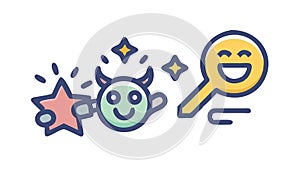 Fun Engaging Problem Solving and Creative Thinking, Colorful Vector, vector design Generative AI