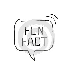Fun fact line infographic icon.