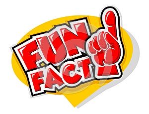 fun fact speech bubble with finger