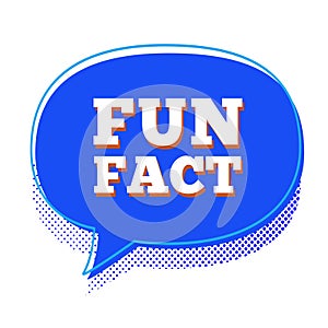 Fun fact speech bubble vector flat cartoon style