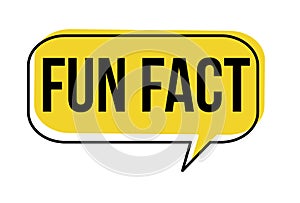 Fun fact speech bubble