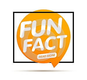 Fun fact typography bubble. Did you know knowledge design text message phrase information