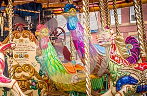 Fun Fair Carousel Horse Ride in colour