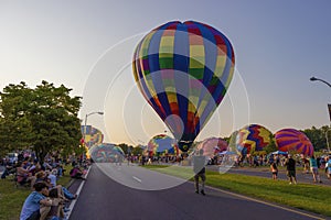Fun Fest Hot Air Balloon Glow in Kingsport, Tennessee