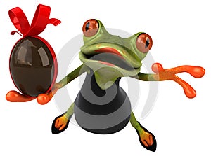 Fun frog - 3D Illustration