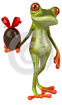 Fun frog - 3D Illustration