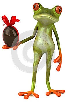 Fun frog - 3D Illustration