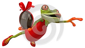 Fun frog - 3D Illustration