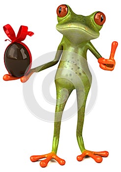 Fun frog - 3D Illustration