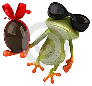 Fun frog - 3D Illustration