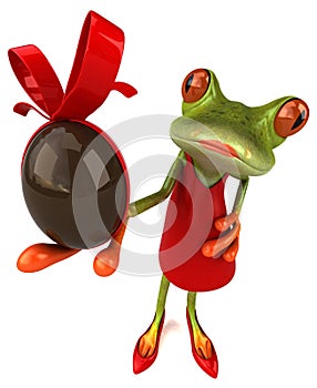 Fun frog - 3D Illustration