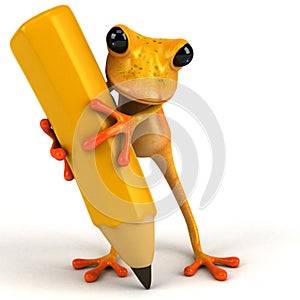 Fun frog - 3D Illustration