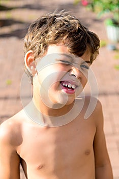 Fun in garden in summer