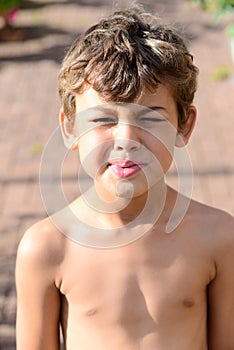 Fun in garden in summer