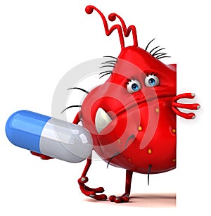 Fun germ - 3D Illustration