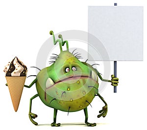 Fun germ - 3D Illustration