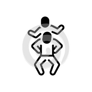 Black solid icon for Fun, mockery and banter