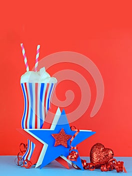 Fun image for patriotic holidays in red white and blue.