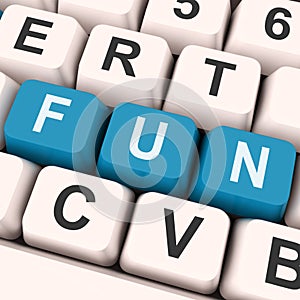 Fun Keys Show Enjoyable Exciting Or Pleasing