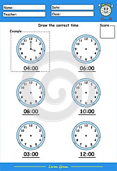 What is the time Worksheet part two