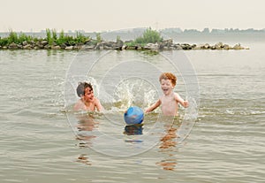 Fun kids in water