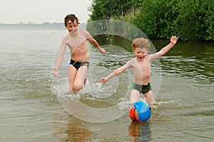 Fun kids in water