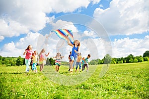 Fun with kite for many kids