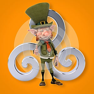 Fun leprechaun - 3D Illustration