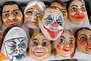 Fun masks to celebrate New year, Ecuador