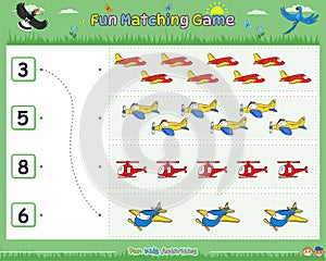 Fun matching game counting the objects part One