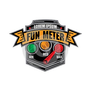 Fun Meter Racing event logo, good for tshirt design and badge