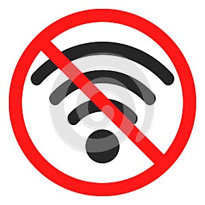 Fun no wifi icon sign