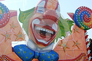 Luxembourg - Entertainment and Amusing Park with clown face, a lot of fun and joy