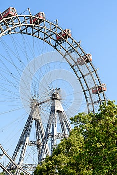 Fun Park Ferris Wheel In Vienna Prater Fun Park