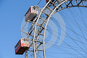 Fun Park Ferris Wheel In Vienna Prater Fun Park