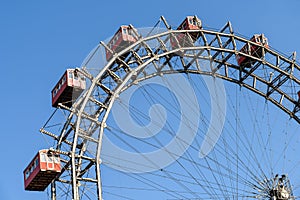 Fun Park Ferris Wheel In Vienna Prater Fun Park