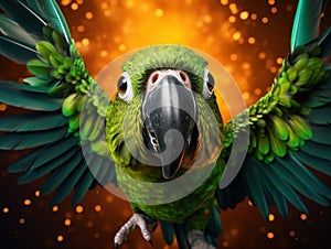 Fun parrot  Made With Generative AI illustration