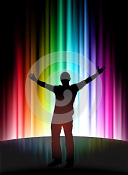 Fun Party on Abstract Spectrum Background