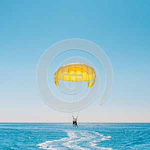 Fun pastime in resorts in the world - parasailing