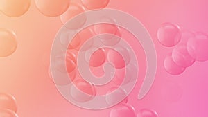 Fun Peachy Bubble Spheres Abstract Background