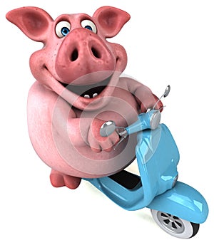 Fun pig - 3D Illustration