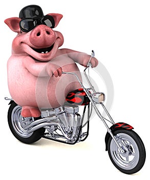Fun pig - 3D Illustration