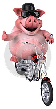 Fun pig - 3D Illustration