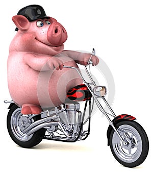 Fun pig - 3D Illustration