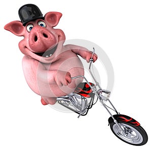Fun pig - 3D Illustration