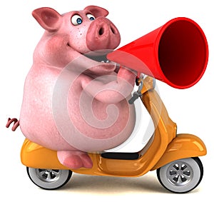 Fun pig - 3D Illustration
