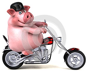 Fun pig - 3D Illustration