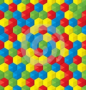 Fun plastic mosaic seamless background