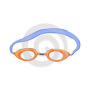 fun pool goggles cartoon vector illustration