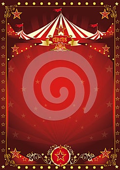 Fun red circus poster